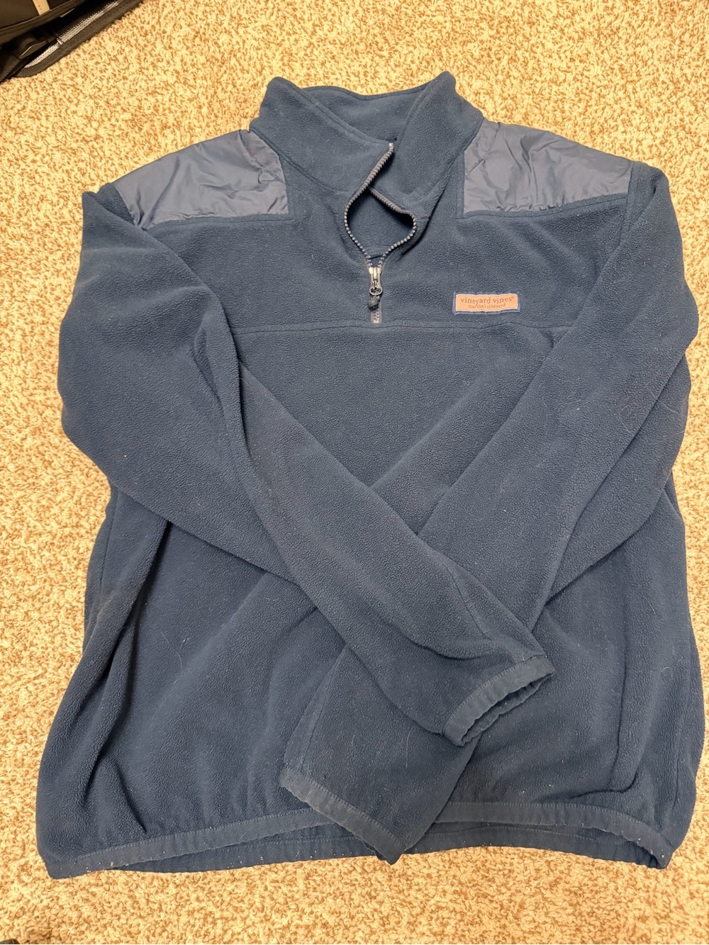 Vineyard Vines Navy Quarter-Zip Fleece